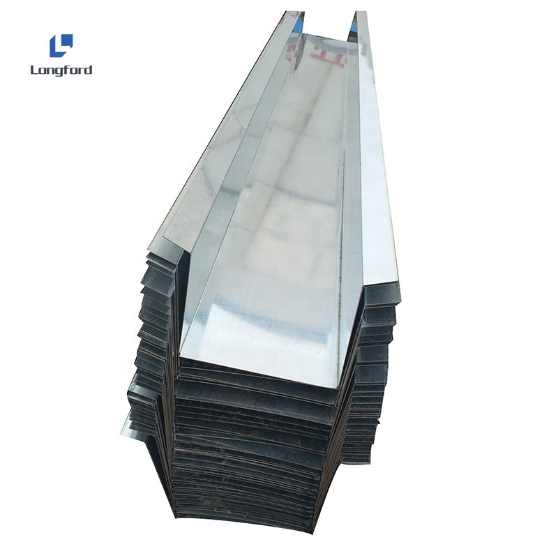 Pvc rain gutter half round shape stainless steel galvanized iron sheet rainfall water gutter metal steel roof