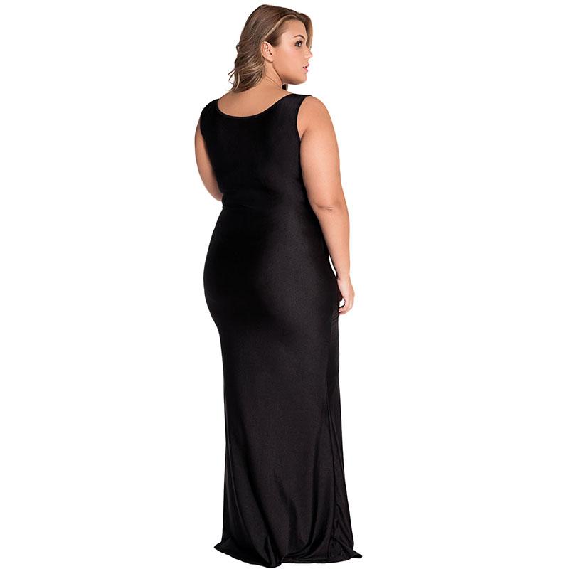 s146 women s plus size dresses black cascading ruffle reversible tank long bodycon maxi dress