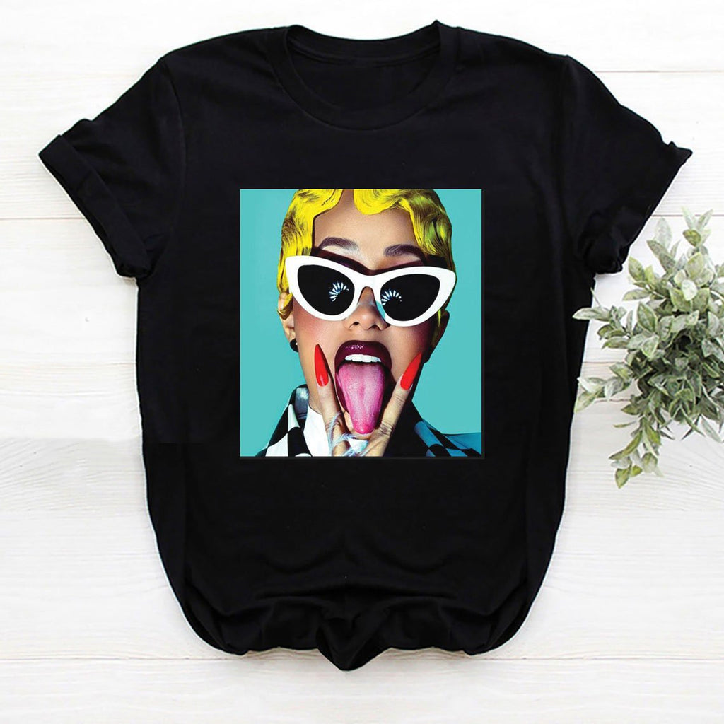 wholesale custom women t shirts rihanna popular singer printed clothing woman graphic tees cotton oversized tshirt