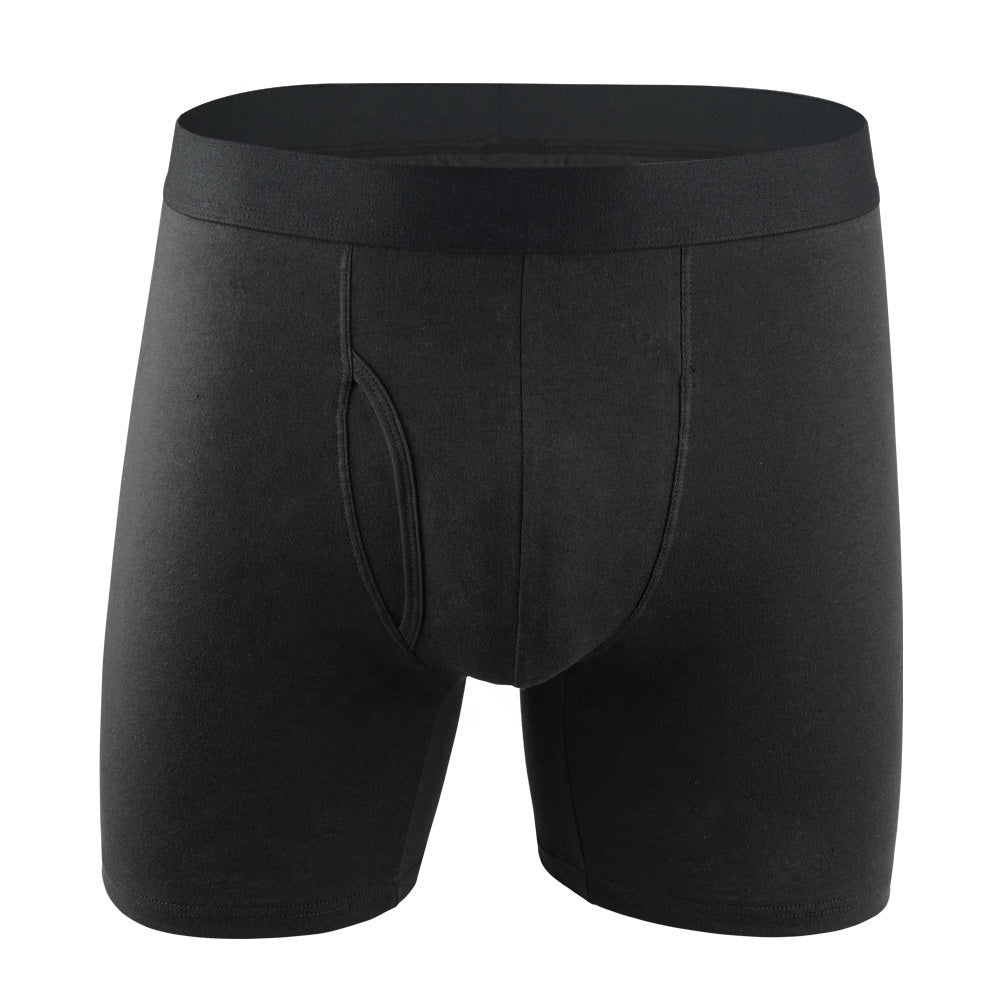High quality mens Classic solid Cotton stretch Briefs boxers shorts Open Fly Pouch Men's underwear