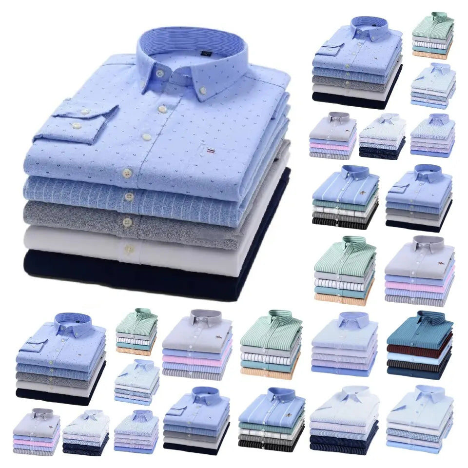 COOFANDY Men's Plaid Dress Shirts Classic Fit Long Sleeve Button Down Shirts Fashion Casual Shirts with Pockets