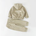 Wholesale Kids Boys 2 Piece Fleece Sweatshirt Girls Sweatsuit hoodies set Children Tracksuit Jogger Set