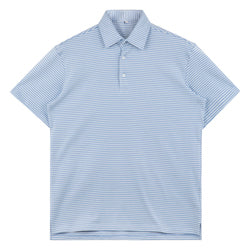 2023 Summer 100% cotton soft loose elastic short sleeve stripe polo t shirt for men