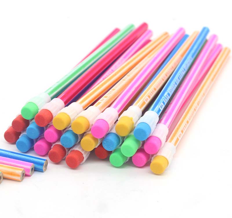 Promotional Cartoon Printed Personalised Pencil custom Printed Pencil Brand HB Wooden Pencil with Eraser Set