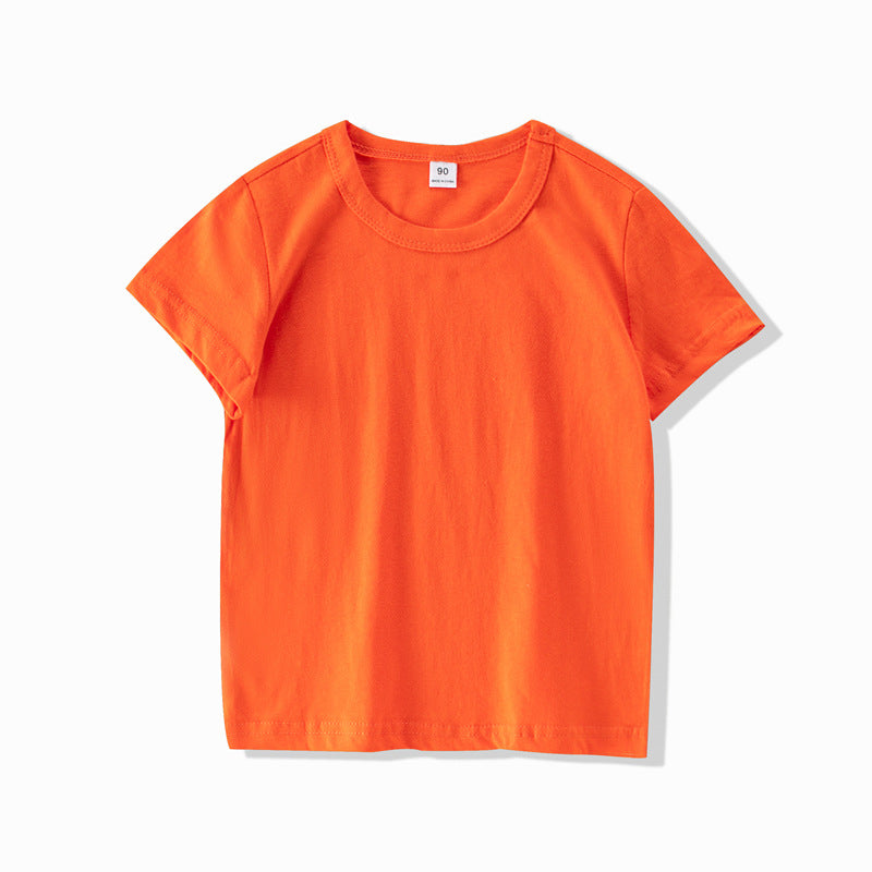 Multiple Colour Kids T shirts Plain O-Neck Tee Shirt Children Unisex Girl's and Boy's T-shirts