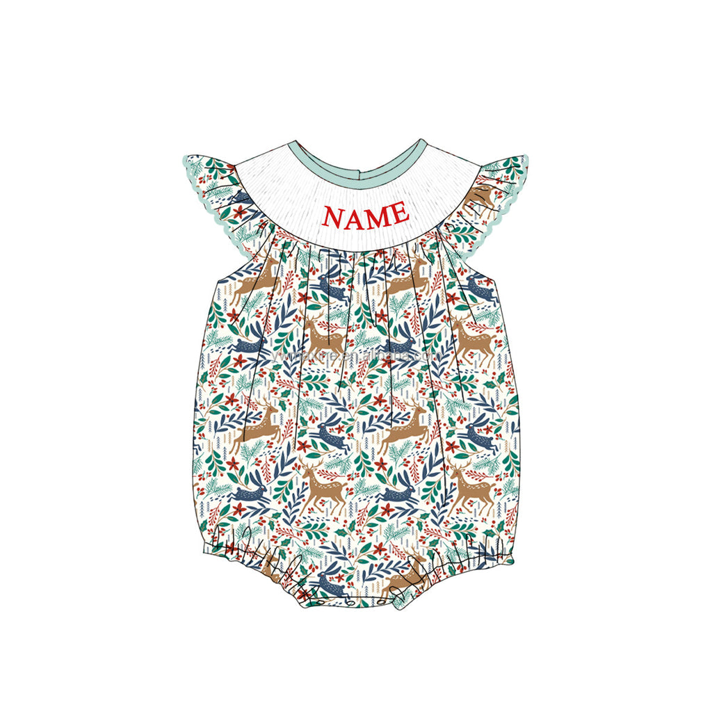 High Quality Children Clothes Boutique Name Embroidery Baby Smocked Girl Dresses Sets with School Backpack