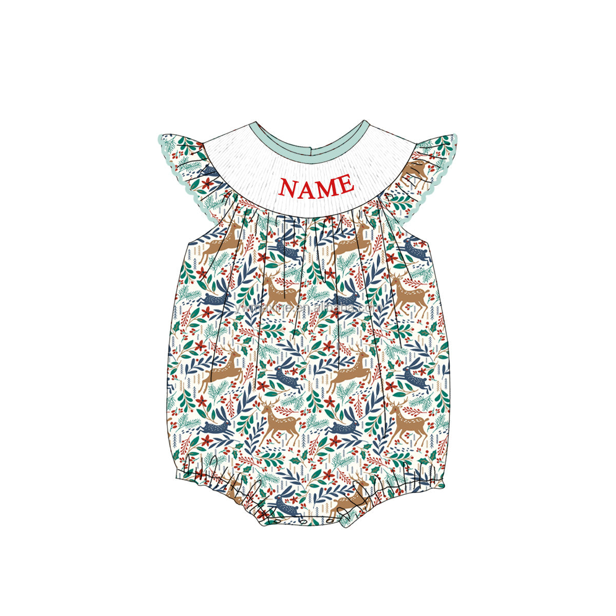 High Quality Children Clothes Boutique Name Embroidery Baby Smocked Girl Dresses Sets with School Backpack