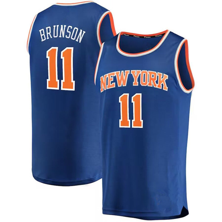 2023 Jalen Brunson New York 11 Knick Basketball Jerseys Stitched American Basketball Sport Jersey Running Shirts Top BLue Black