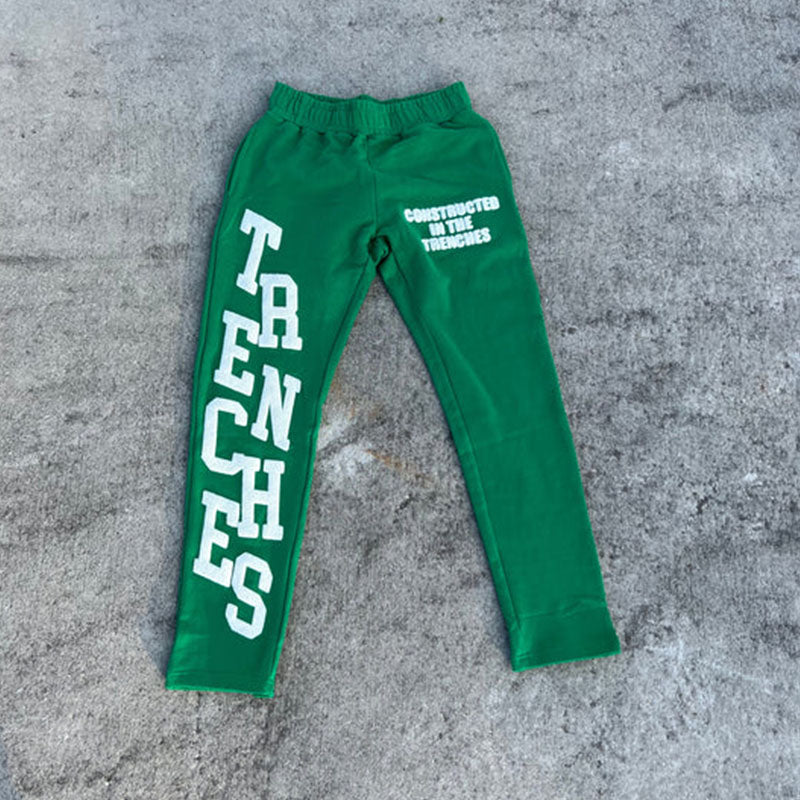 2023 Custom pants screen printing track pants cotton Puff Print Sweatpants men's pants & trousers