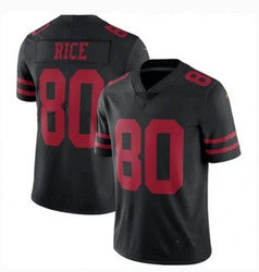 Embroidery American Football Jerseys Custom San Francisco 17 Sanders 19 Samuel 80 Rice 85 George Kittle Stitched Sports Jersey