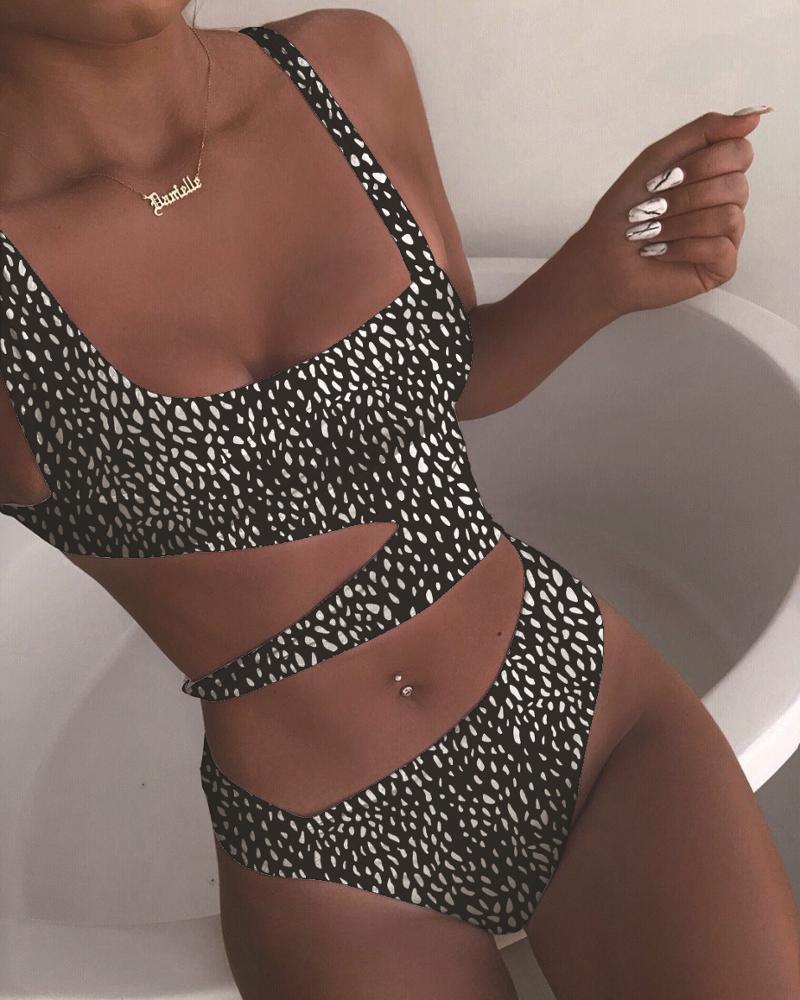 2021 new solid color one piece swimsuit solid color one piece bikini womens hollow swimsuit