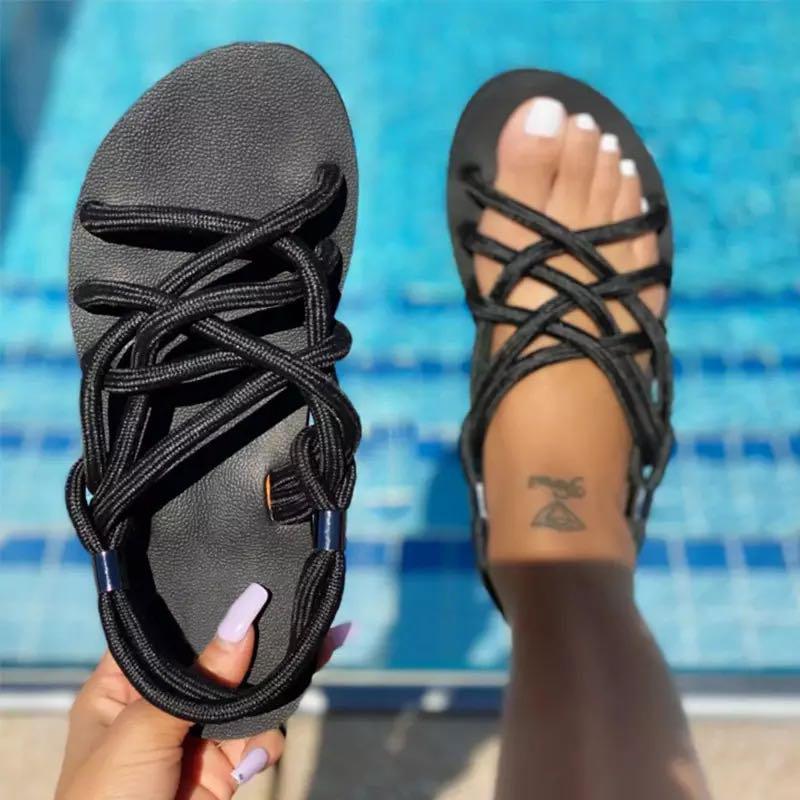 rope sandals shoes women 2021 new arrivals hemp rope sandals for women