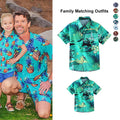 Oem Summer Family Matching Outfits Tropical Hawaiian Shirts Short Sleeve Custom Printed Kids Toddler Boys Aloha Hawaiian Shirts