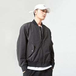 FEIBAI 2022  new version trend spring fall 100% polyester solid color baseball casual top stand collar men's jacket