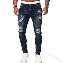 2022 mens slim fit ripped jeans Stretch Jeans Casual Pants multi-color denim jeans for men