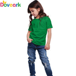 Custom Logo T-shirt Boy 100% Premium Cotton T-shirts Plain Tshirts Blank Baby Girl Kids Short Sleeve t shirt Boy Kids Tee