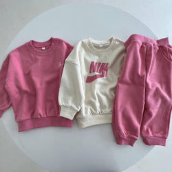 Spring Autumn Brand New Children Sports Suit Boys and Girls Large Size Loose Sweatshirts Tops Pants 3pcs Set Kids Casual Outwear