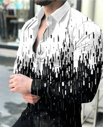 Fashion Custom Men Tee Dress Shirts Casual Clothes Long Sleeve Printing Shirts For Mens
