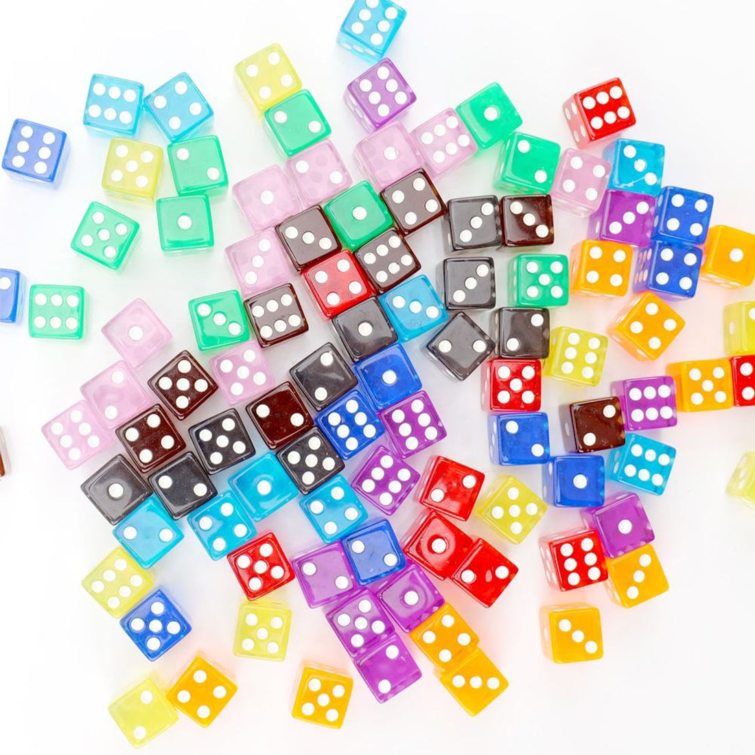 16mm Resin Dice Transparent Color Dice Set D6 Customized Acrylic Plastic Dice Game