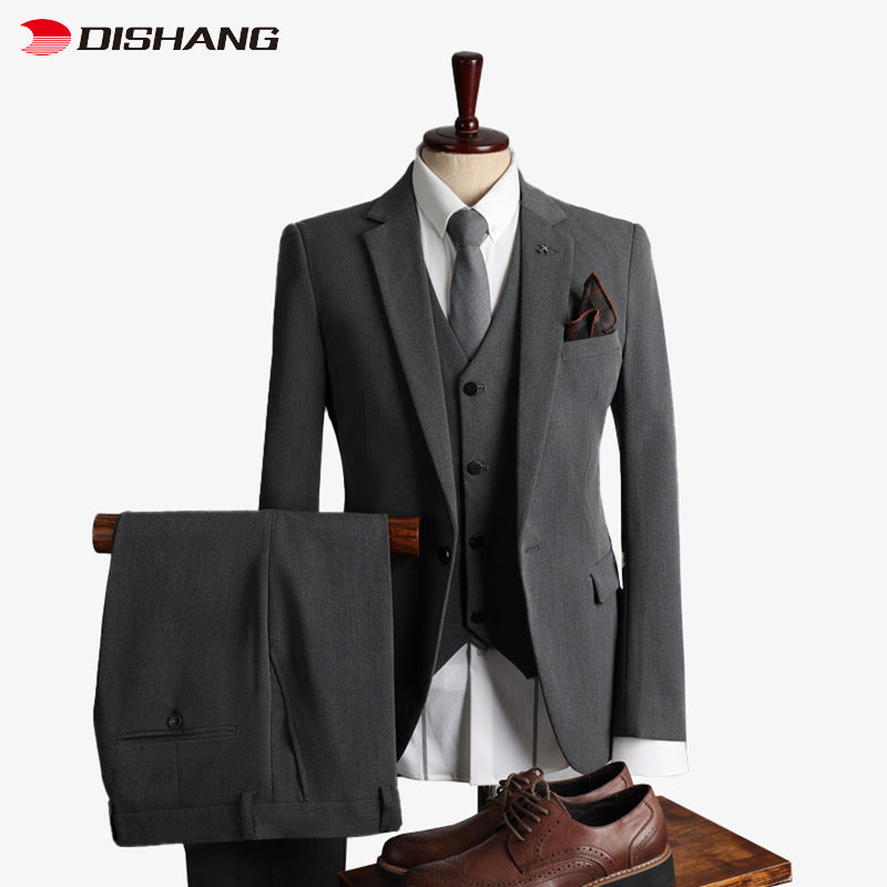 Wholesale Factory Men's Suits 3 pieces Coat Pant Men Suit Set slim fit business suits for men