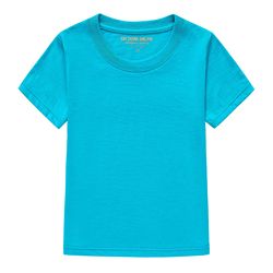 Wholesale Short Sleeve Solid Color Blank Shirts Child Kid Boys Girls Top Logo Custom Kids Cotton T Shirt