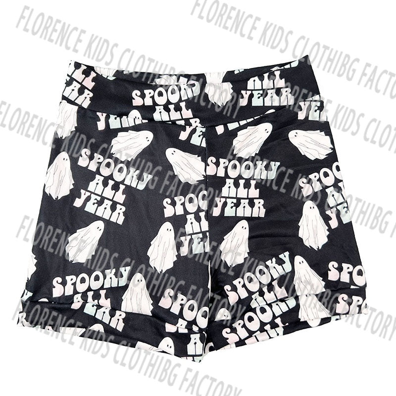 DH OEM pantalones de nina halloween skull toddler wide legging pants kids pants girls 9-10