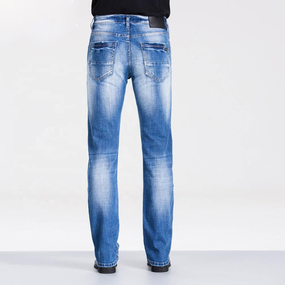 wholesale  thin straight casual pockets denim pants loose balloon stretch men's Street wear cargo jeans trousers