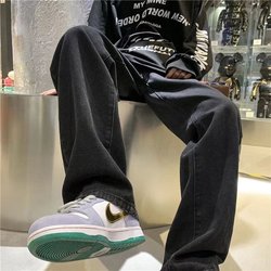 Fashion Custom oversized jeans men wide straight jeans men Straight Leg Loose Long Hommes Denim Pants Baggy Jeans