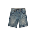 Hot Sale Custom denim Fashion Streetwear dirty  used Jeans Shorts Cross Mens Denim Shorts