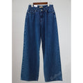 Mom Pantalon Boot Cut Low Waist Dark Wholesale Ladies Stretch Baggy Jeans Pants  Women Denim Pants Loose