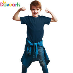 Custom Logo T-shirt Boy 100% Premium Cotton T-shirts Plain Tshirts Blank Baby Girl Kids Short Sleeve t shirt Boy Kids Tee