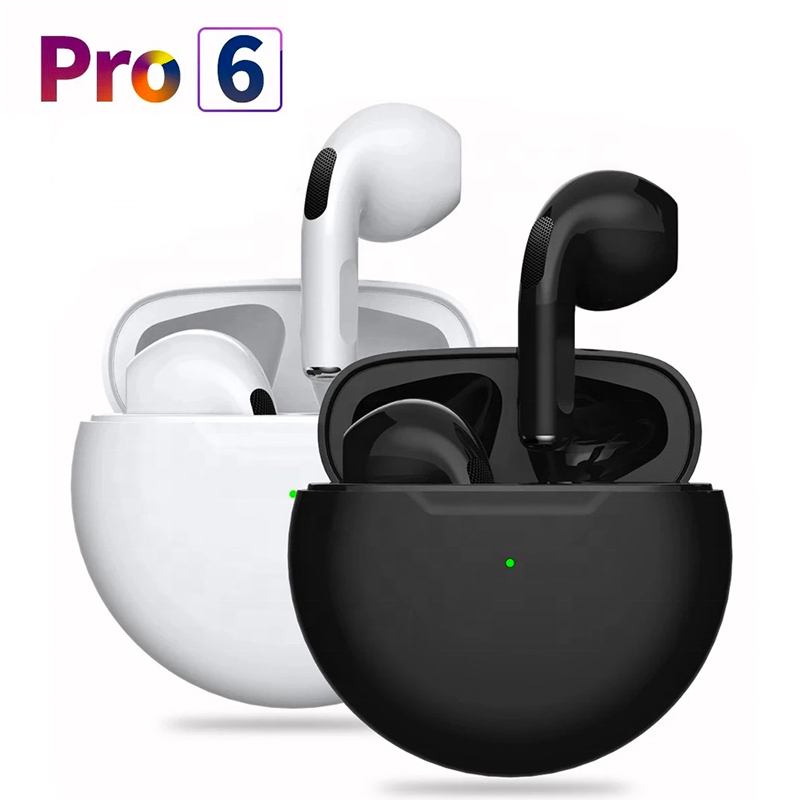 Pro 6 Earphone Earbuds Stereo Wireless Earphones Headphones in-Ear Pro 6 Headset