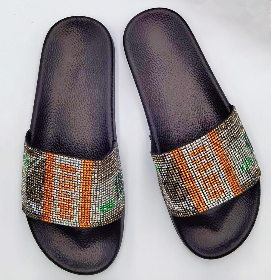 fanlosn trending best selling rhinestone dollar purse women bag and sneakers set slippers bling headband