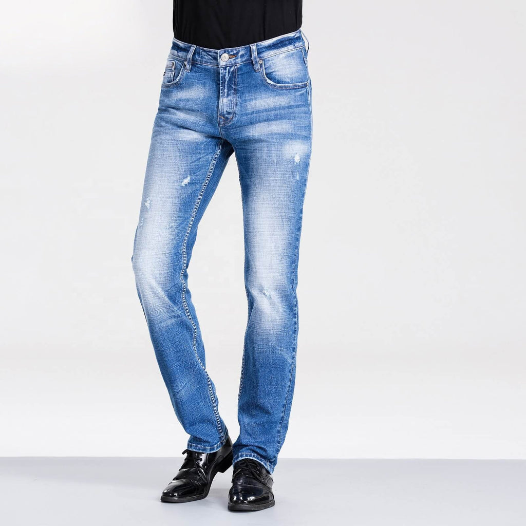 wholesale  thin straight casual pockets denim pants loose balloon stretch men's Street wear cargo jeans trousers