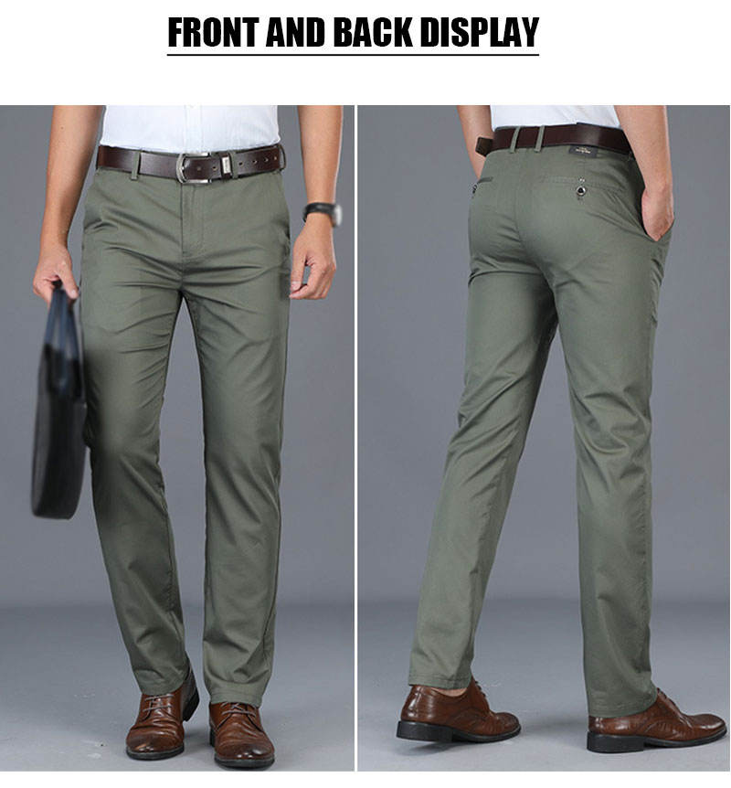 OEM Streetstyle Wholesale Blank Office Khaki Mens Golf Pants Black Cotton Spandex Chino Casual Men Golf Trousers