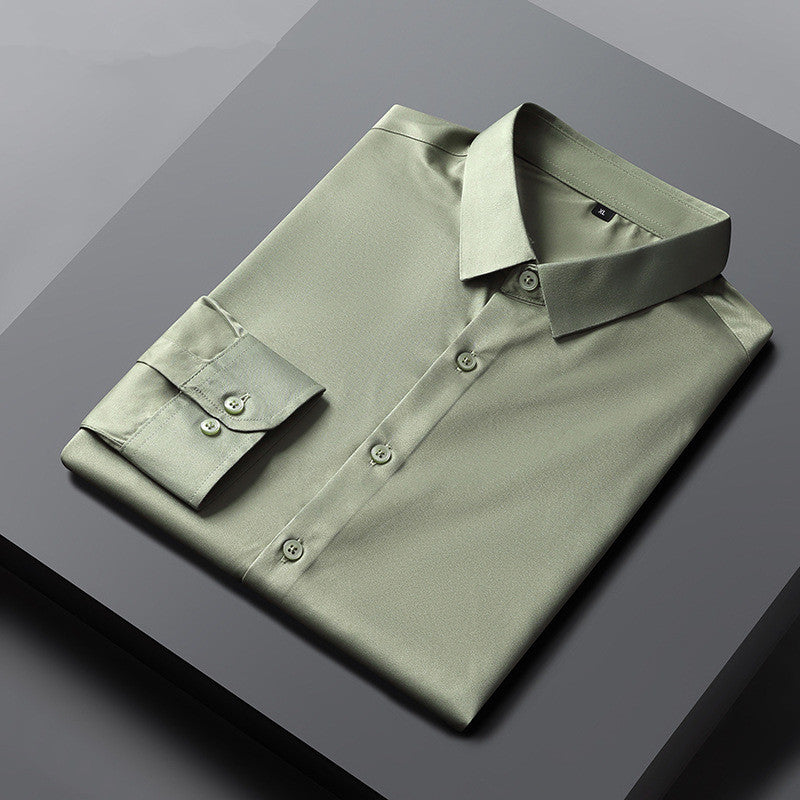 High quality Mens Non iron Dress shirts pure white multi colored business shirts for men