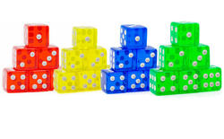 16mm Resin Dice Transparent Color Dice Set D6 Customized Acrylic Plastic Dice Game