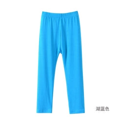 M1708 Fashion Candy Color Cropped trousers Girls Skinny Pants Soft Elastic Modal Cotton Kids Girl Leggings Pants