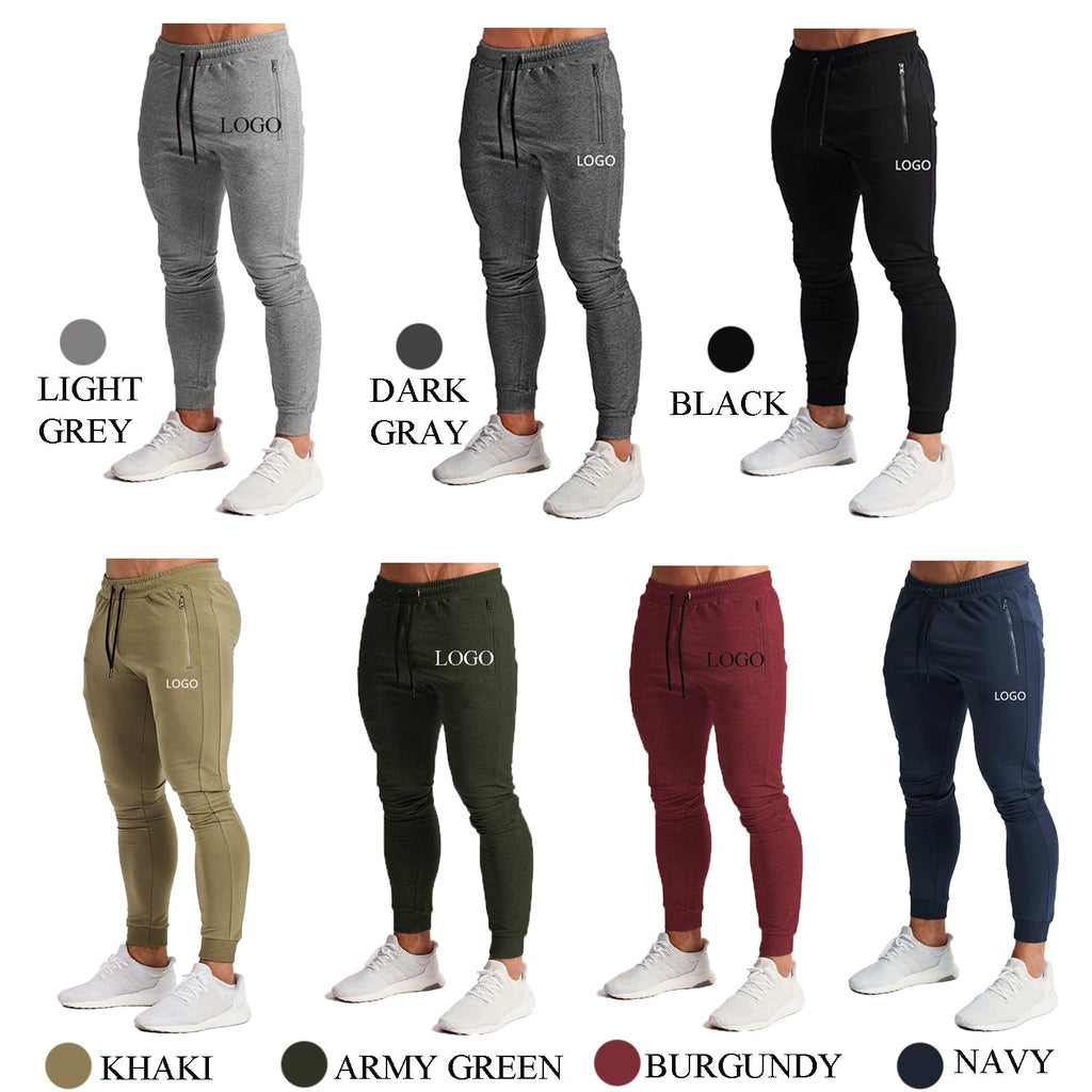 Wholesale Custom Blank Track Pants Slim Fit Zipper Mens Jogger Pants