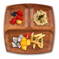 Hot Selling Acacia Wood Square Food  Dinner Server Charger Plate Kitchen Wooden Dry Fruit Cake Desserts Snack Food Serving Trays