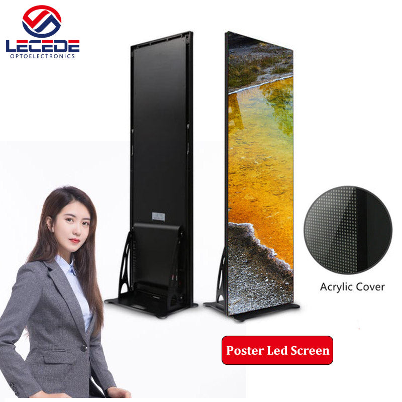 Indoor Fullcolor P2.5 Portable Smart Advertising Player Poster LED Display P2 P2.5 P3 Standing Digital Screen Poster Led Screen