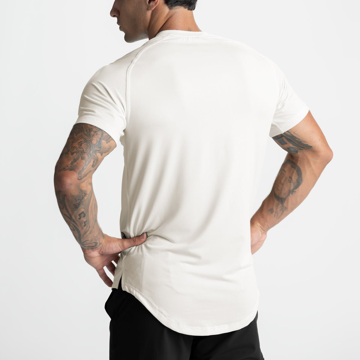 US Size Custom Blank Ultra Soft Polyester Spandex Quick Dry Short Sleeve Plain T Shirt Men's Sport T-shirts