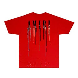 Amiry NEW Mens Womens Designer T shirts Printed Fashion man T-shirt Top Quality Cotton Casual Tees Short Sleeve Luxury Hip Hop