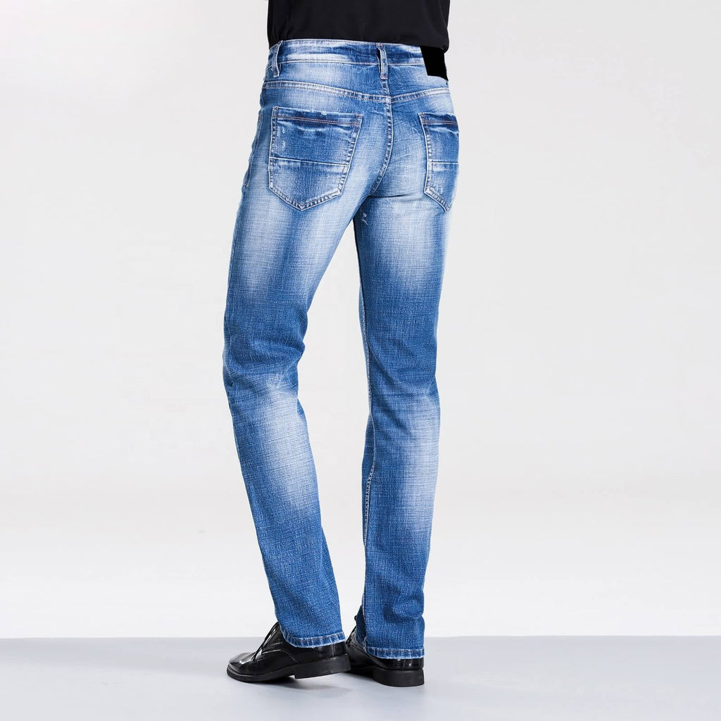 wholesale  thin straight casual pockets denim pants loose balloon stretch men's Street wear cargo jeans trousers