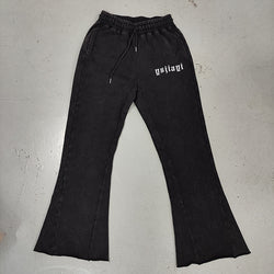 Streetwear Mens Trousers Jogger Sweatpants Custom Skeleton 3D Puff Print Stacked Flared Sweatpants Men