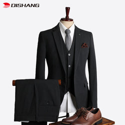 Wholesale Factory Men's Suits 3 pieces Coat Pant Men Suit Set slim fit business suits for men