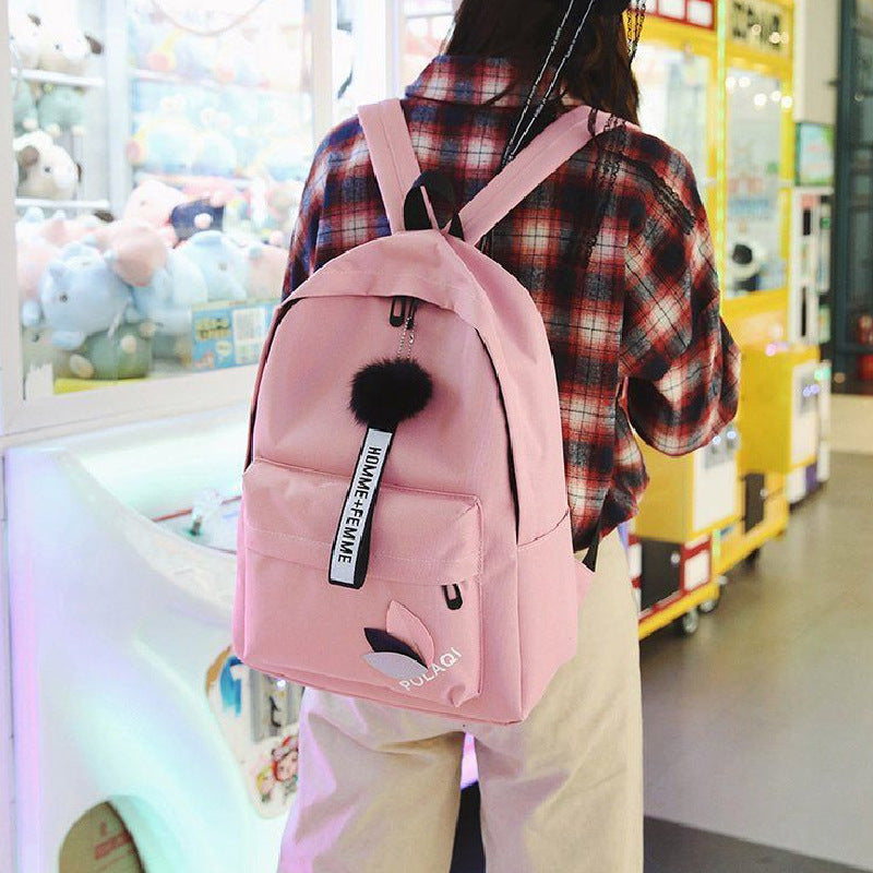 Small Fresh Travel Solid Color Backpack Student Girl School Bags For Teenage College Wind Women Schoolbag Cheap Backpacks