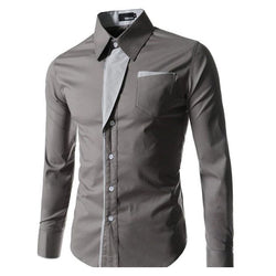 Cheap Solid Color Multi-color Shirt Men Slim Fit Mens Long Sleve Shirts Men's Dress Shirts
