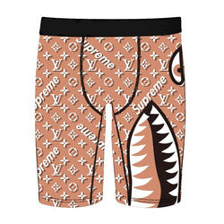 Oem Factory Quick Dry Long Boxers For Man Fashion Beach Swimsuits Full Printed Men Underwear