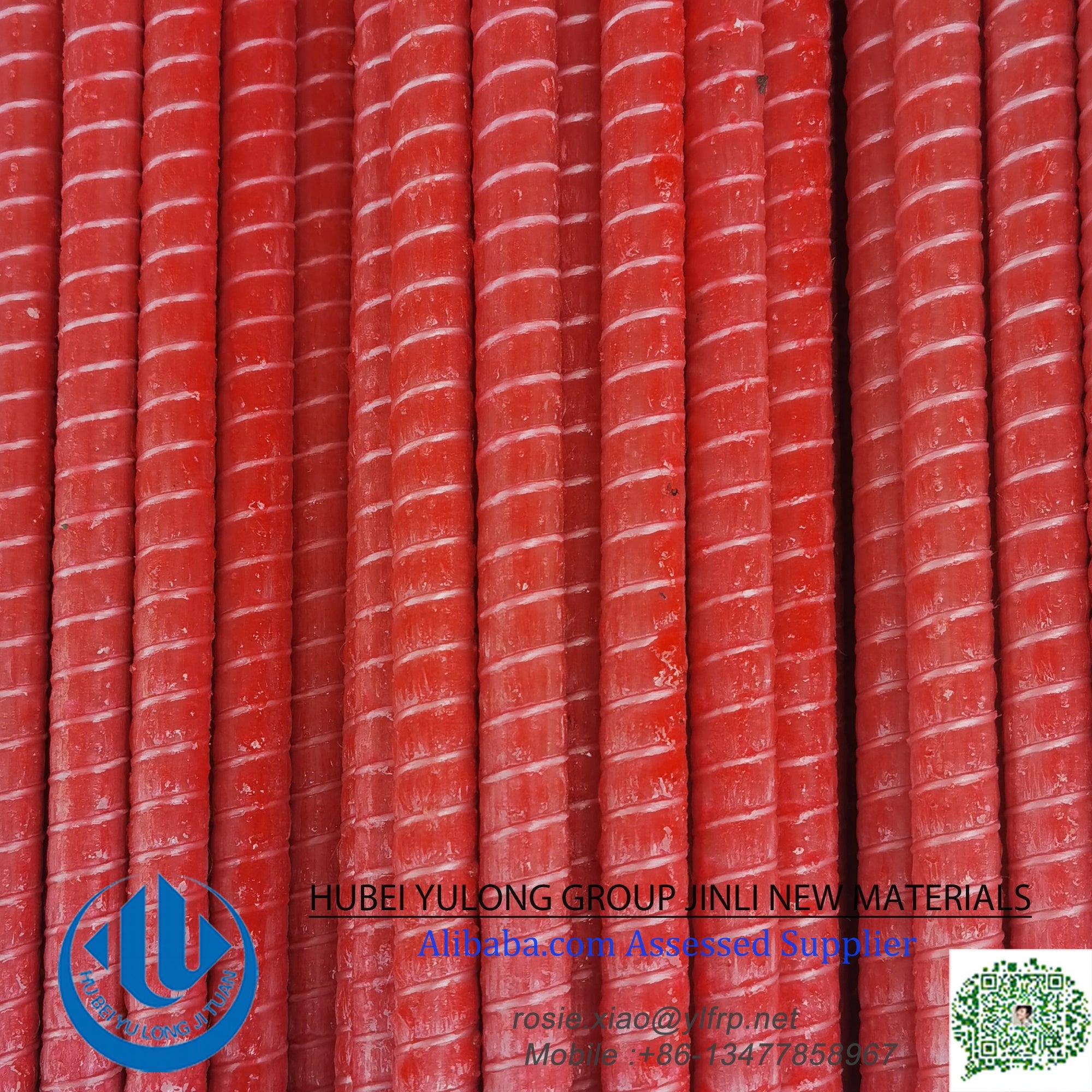 China 10mm GFRP Glass Fiber Rebar Epoxy FRP Fiberglass Rebar for Concrete Reinforcement